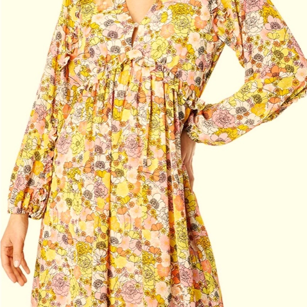 NWT Women’s BCBGeneration Ruffle Mini Dress, Marigold & Orange, Size 4